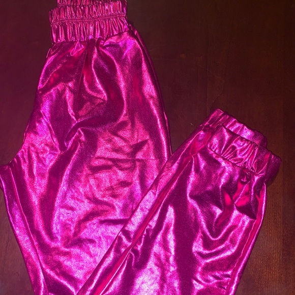 Alexandria metallic pink lightweight joggers YS - Picture 4 of 4